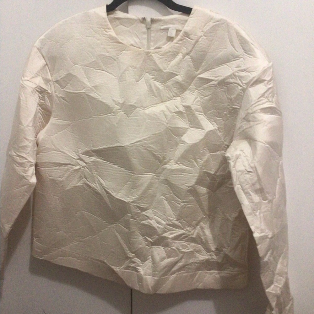 COS Off-White Textured Blouse